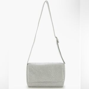 FOREVER 21 Rhinestone Silver Shoulder Bag
